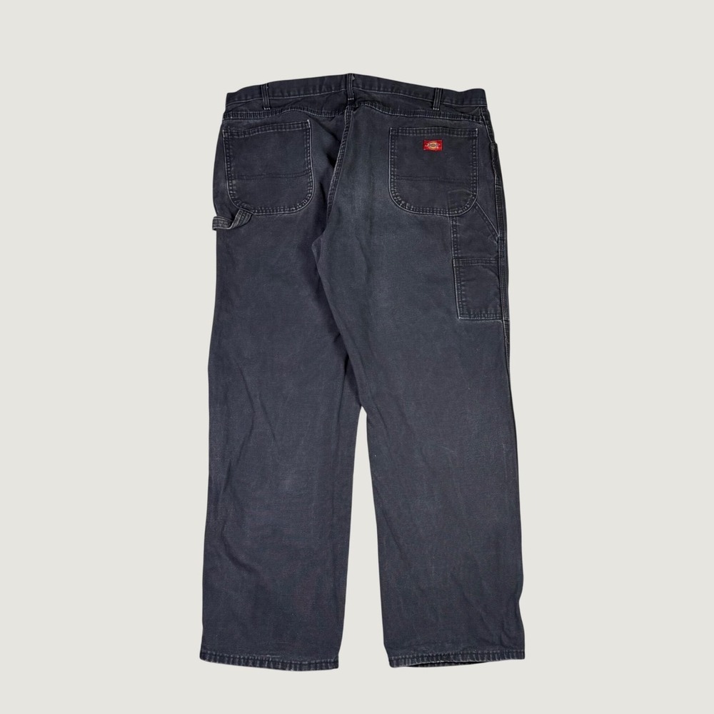 Dickies Mens 42x32 Black Relaxed Fit Carpenter Duck Pants 1939RBK Work Trousers